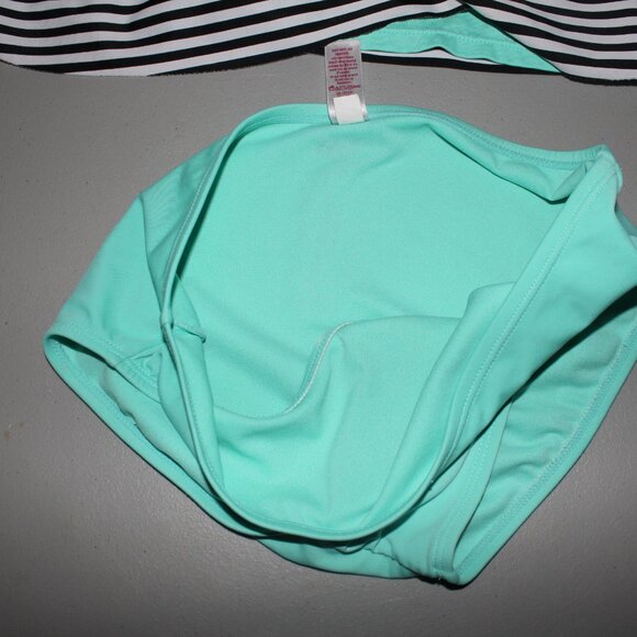 Blue & Black 2 Pcs Justice Tankini Swimsuit Size 16 - Picture 5 of 12